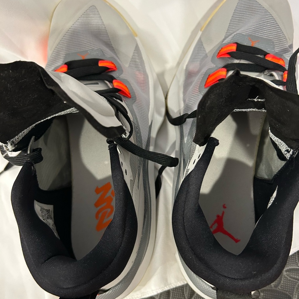 Nike Black and Gray Sneakers with Orange Highlights